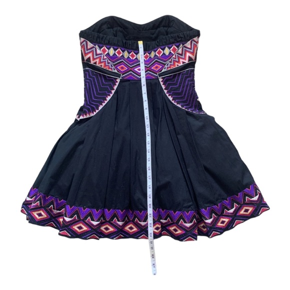 Karen Millen Aztec Embroidered Mini Dress Size 10 - Picture 12 of 13